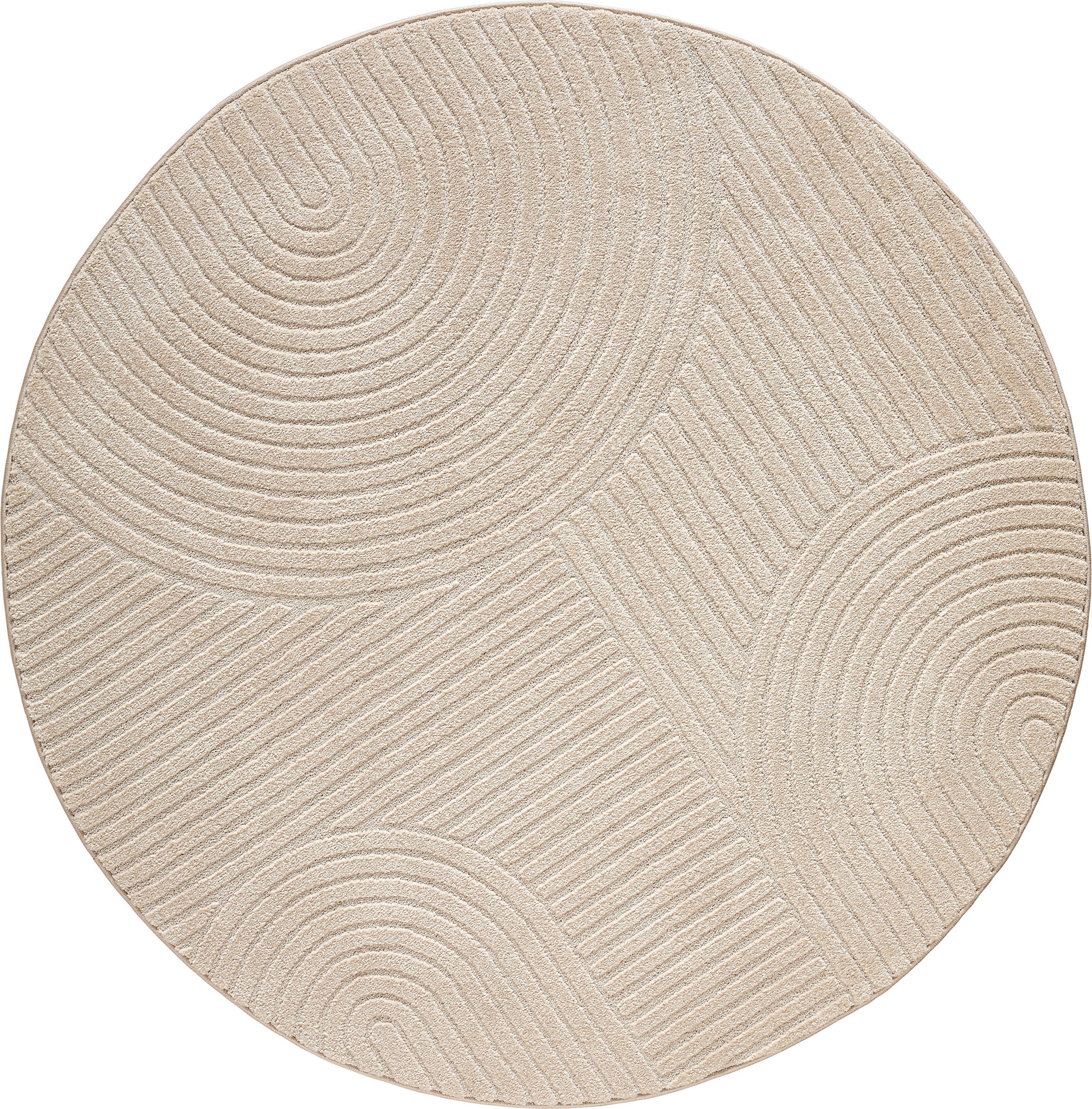 WEBTEPPICH 160 cm Granada Taupe rund  - Taupe, Design, Textil (160cm) - Novel