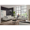 2,5-SITZER in Flachgewebe Naturfarben, Beige  - Beige/Schwarz, Design, Textil/Metall (206/86/97cm) - Pure Home Lifestyle
