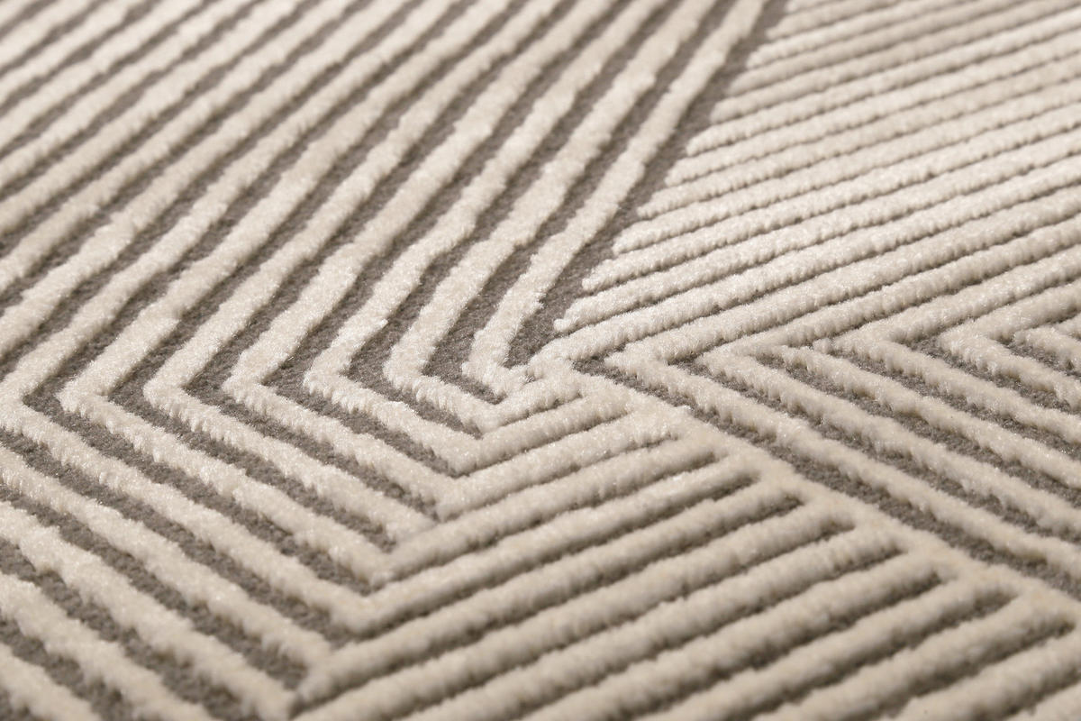 WEBTEPPICH 133/200 cm Velvet Groove Beige  - Beige, KONVENTIONELL, Textil (133/200cm) - Esprit