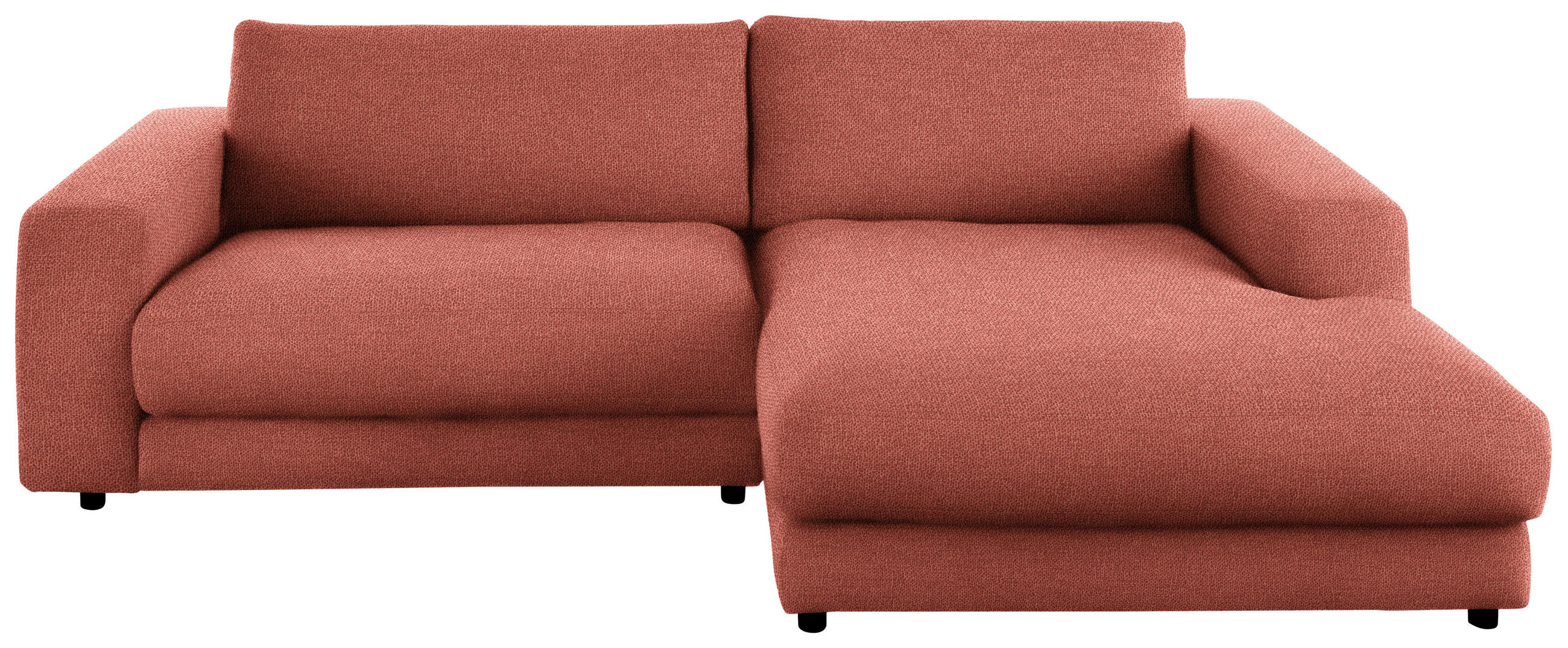 ECKSOFA in Flachgewebe Orange  270/190 cm  - Schwarz/Orange, Design, Kunststoff/Textil (270/190cm) - Lomoco