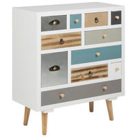 KOMMODE Thais  in 70/81/32 cm  - Blau/Multicolor, Design, Holz/Holzwerkstoff (70/81/32cm)