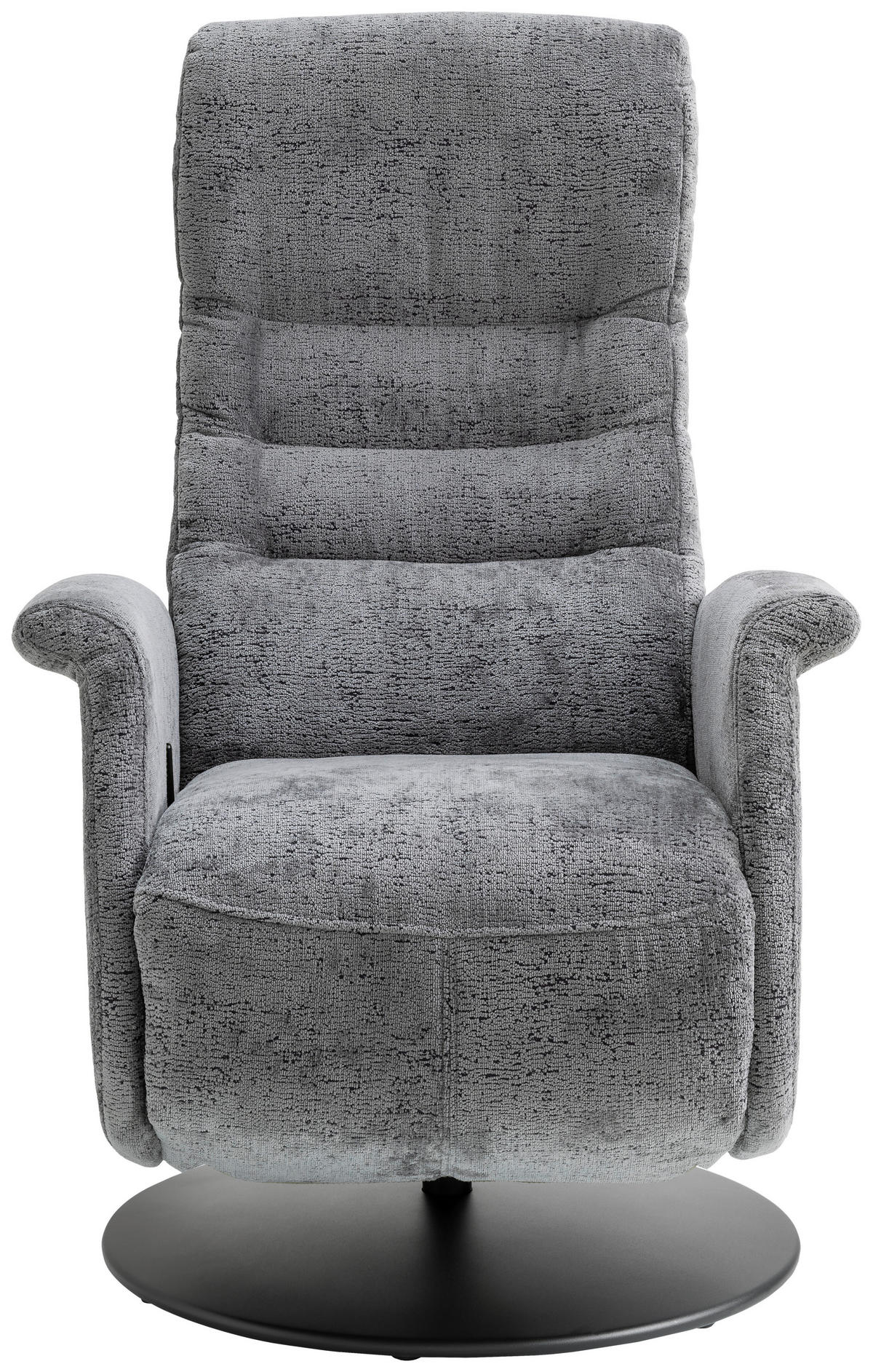 RELAXSESSEL LATINA Kopfteilverstellung, Fußteilverstellung, Rücken echt    - Anthrazit/Schwarz, MODERN, Textil/Metall (72/118/85-165cm) - Livetastic