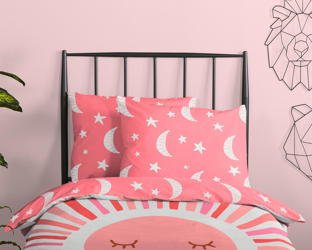 KINDERBETTWÄSCHE 140/200 cm  - Rosa, Trend, Textil (140/200cm)