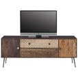 LOWBOARD in 157/60/35 cm - Messingfarben/Multicolor, LIFESTYLE, Holz/Metall (157/60/35cm) - Landscape