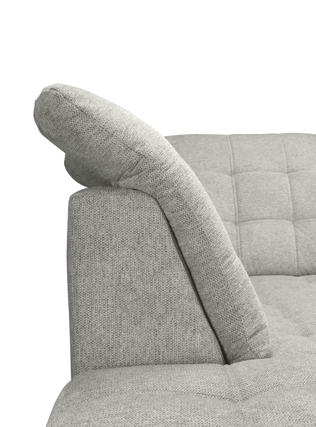 ECKSOFA Beige Chenille  - Chromfarben/Beige, KONVENTIONELL, Kunststoff/Textil (205/260cm) - Carryhome