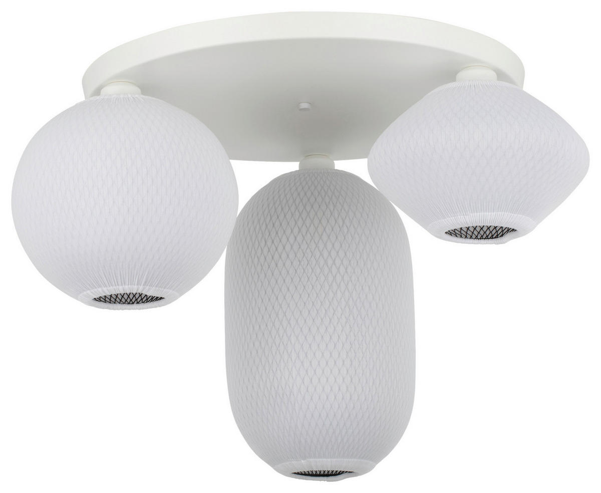 DECKENLEUCHTE    68/68/42 cm  - Beige, Design, Textil/Metall (68/68/42cm) - Collet's Monde