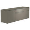 LOWBOARD Grau, Alufarben  160/58/45 cm  - Alufarben/Grau, Design, Glas/Holzwerkstoff (160/58/45cm) - Moderano
