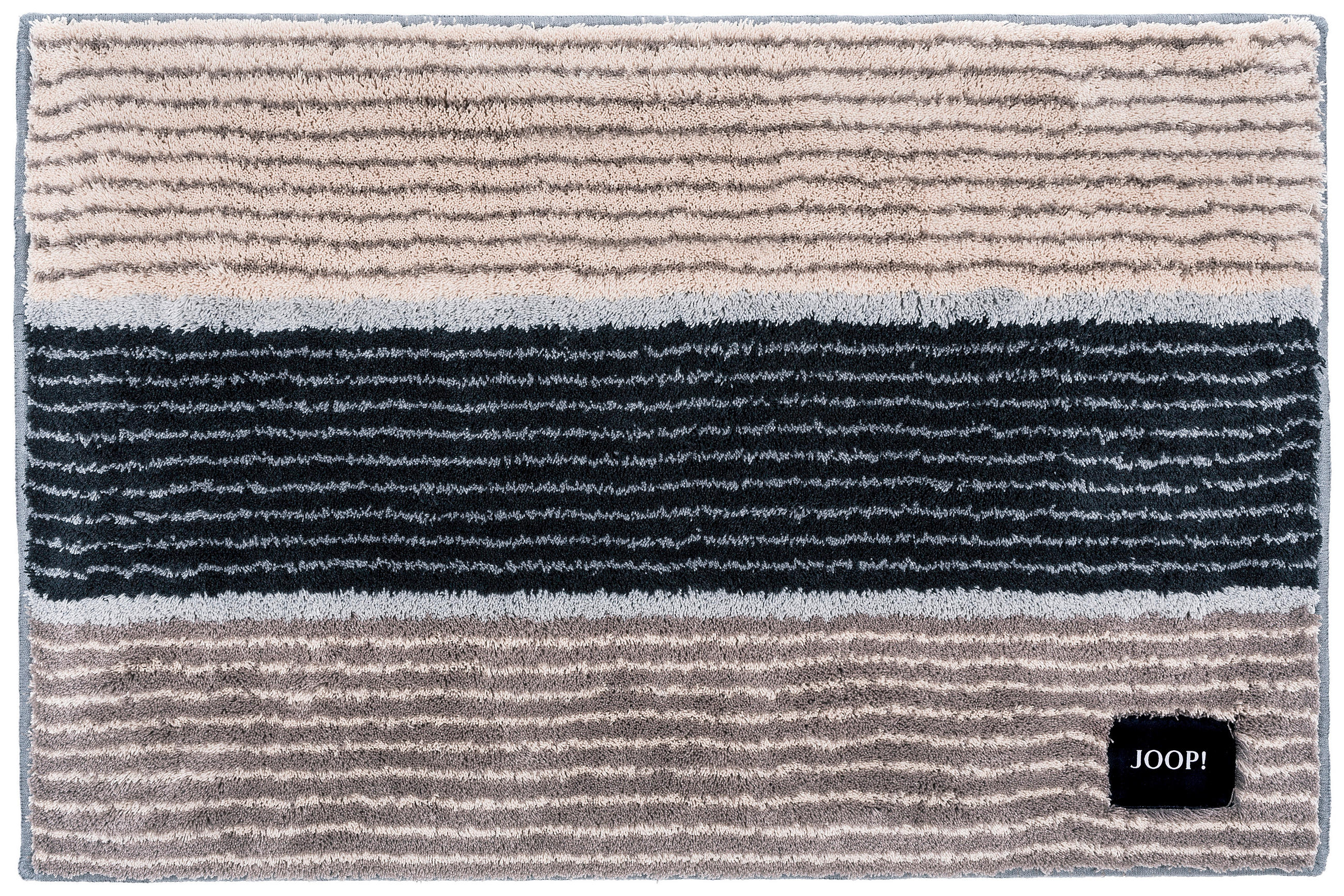 Joop! Badteppich Lines Champagner, Beige 70x120 cm