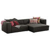 ECKSOFA in Echtleder Braun  - Schwarz/Braun, Modern, Leder/Kunststoff (300/164cm) - W.Schillig