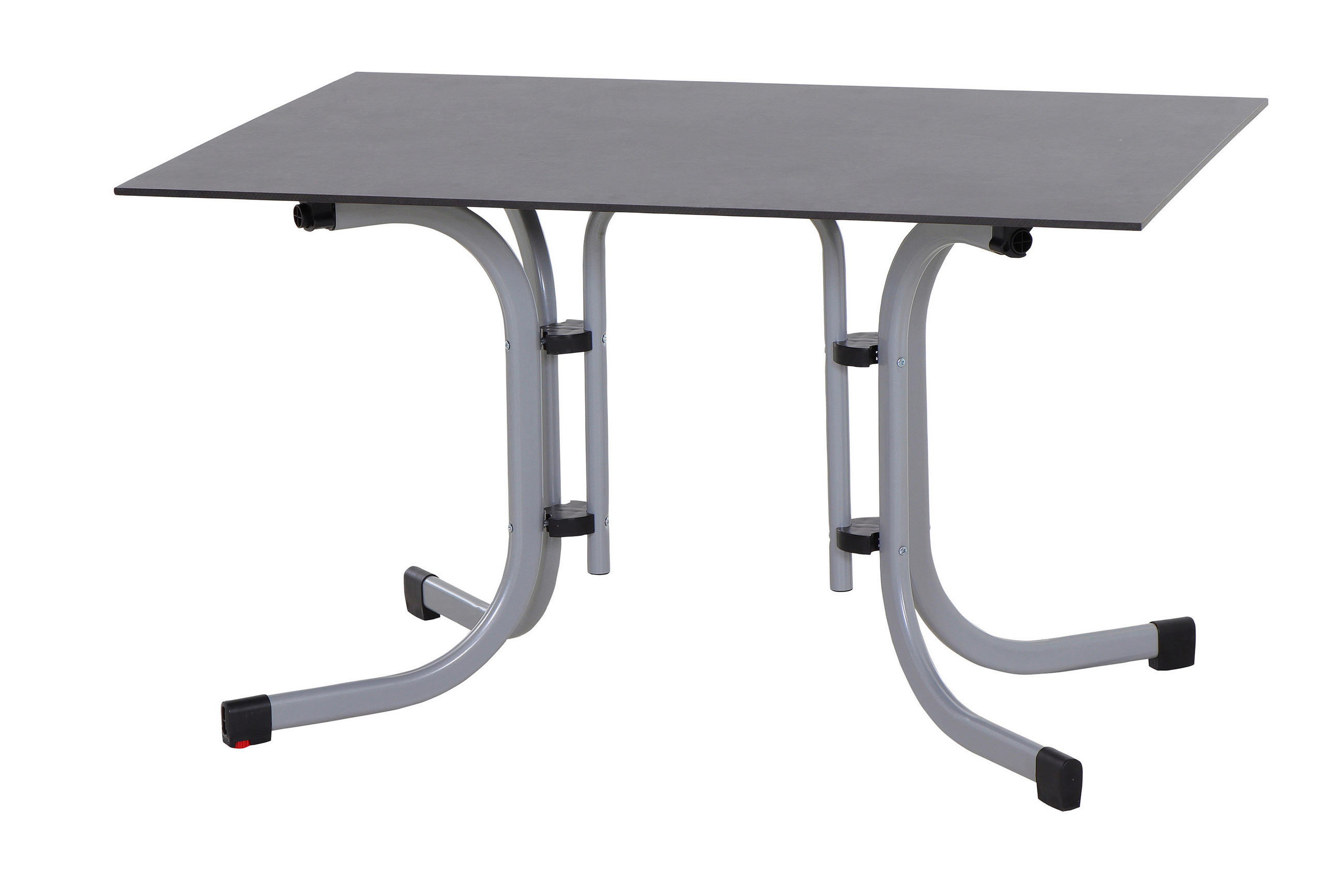 GARTENKLAPPTISCH 120/80/71 cm Metall, Kunststoff, Holzwerkstoff rechteckig  - Anthrazit/Silberfarben, KONVENTIONELL, Holzwerkstoff/Kunststoff (120/80/71cm) - Siena Garden