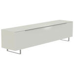 LOWBOARD  in 210/51/45 cm  - Alufarben/Weiß, Design, Glas/Holzwerkstoff (210/51/45cm) - Moderano