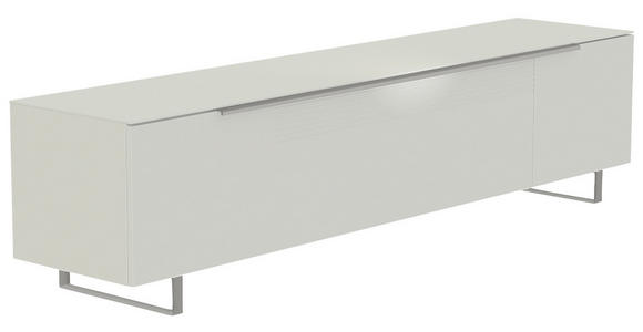 LOWBOARD  in 210/51/45 cm  - Alufarben/Weiß, Design, Glas/Holzwerkstoff (210/51/45cm) - Moderano