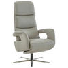 RELAXSESSEL in Leder Greige  - Edelstahlfarben/Greige, Design, Leder/Metall (76/119/86cm) - Dieter Knoll