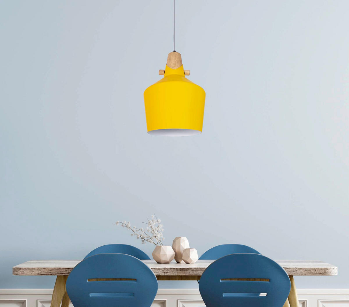 HÄNGELEUCHTE Jacoba 22/150 cm  - Gelb/Braun, Design, Metall (22/150cm) - Globo