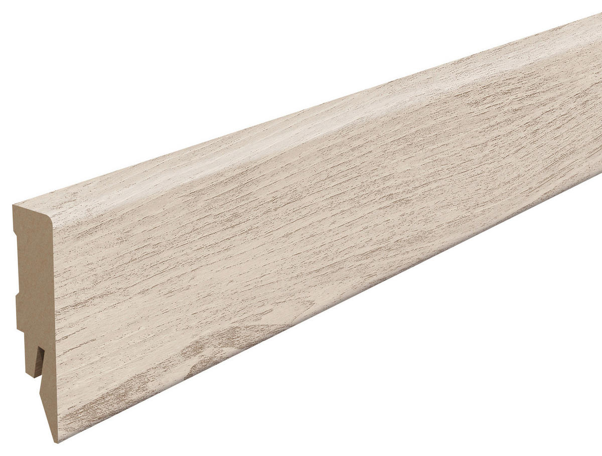 SOCKELLEISTE Kastanie hellgrau Hellgrau  - Hellgrau, KONVENTIONELL, Holzwerkstoff (240/1.4/5.8cm) - Egger Holzwerkstoffe