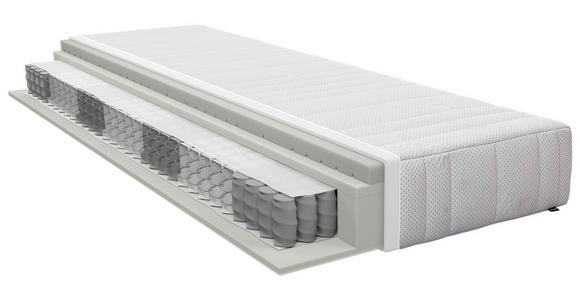 TASCHENFEDERKERNMATRATZE 90/200 cm Höhe ca. 23 cm  - Weiß, Basics, Textil (90/200cm) - Sleeptex