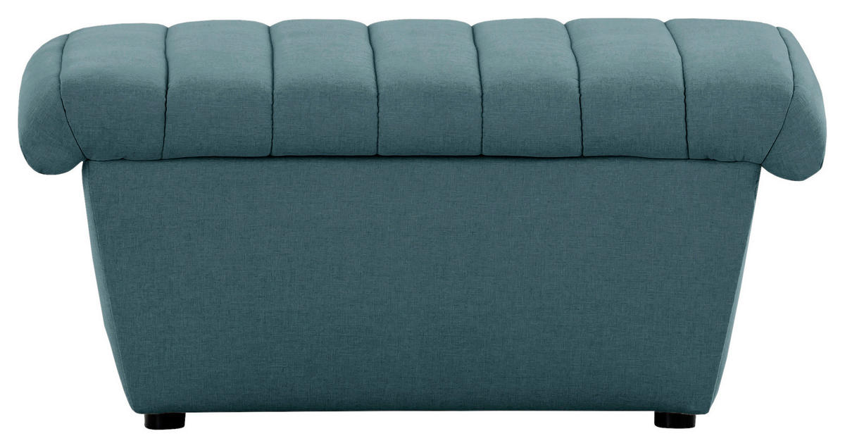 HOCKER Webstoff Petrol  - Petrol/Schwarz, Design, Kunststoff/Textil (90/43/105cm) - LOOKS by W.Joop