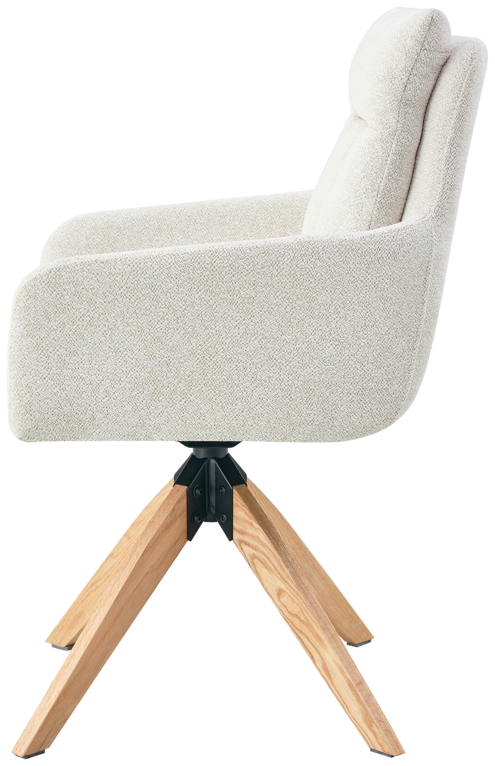 ARMLEHNSTUHL  in Eisen Webstoff  - Creme/Naturfarben, KONVENTIONELL, Holz/Textil (59/92/63cm) - Livetastic