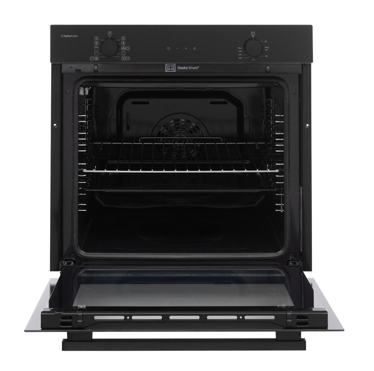 EINBAUBACKOFEN  - Schwarz, Basics, Glas/Metall (59.5/59.5/57.5cm) - Daewoo