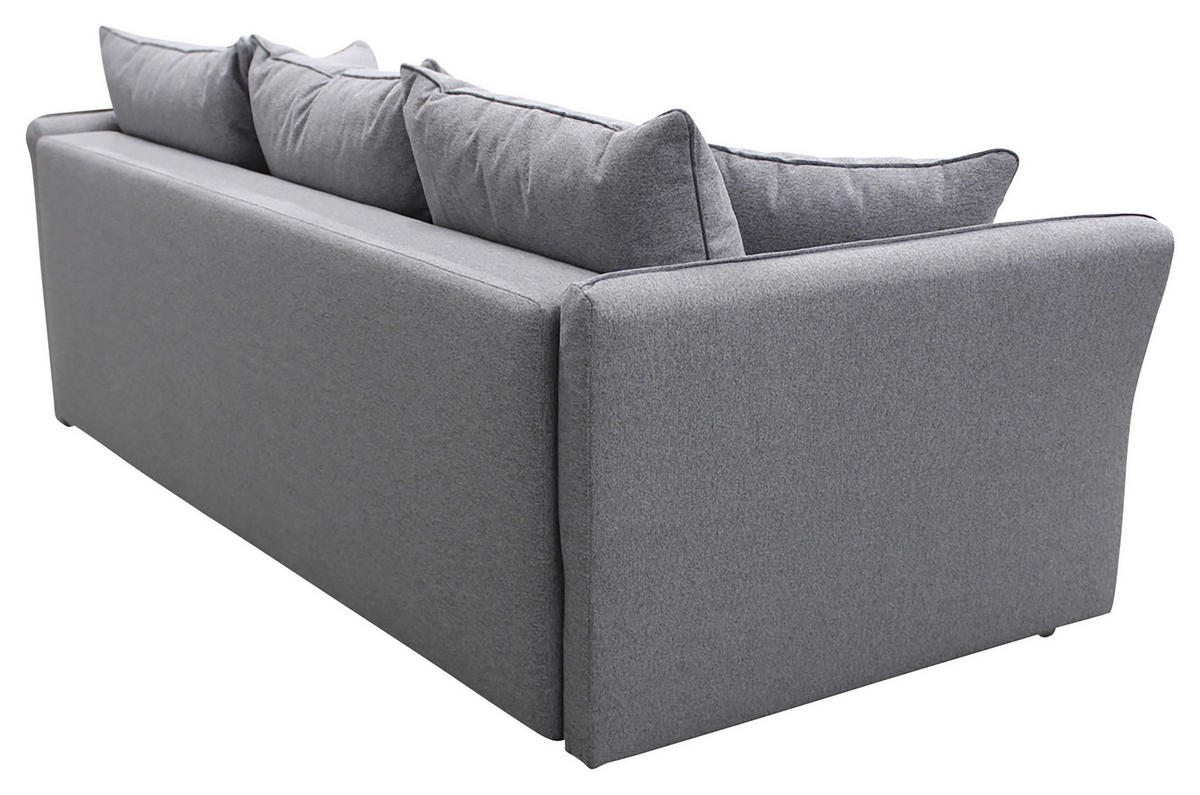 SCHLAFSOFA  mit Webstoff Grau  - Silberfarben/Grau, Design, Kunststoff/Textil (235/83/106cm) - MID.YOU