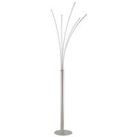 LED-STEHLEUCHTE - Chromfarben/Opal, Design, Kunststoff/Metall (56/187cm)