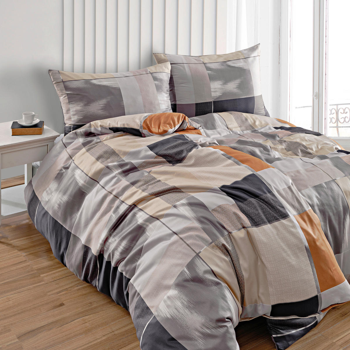 BETTWÄSCHE 2-teilig Satin 140/200 cm  - Beige, Design, Textil (140/200cm) - Florella