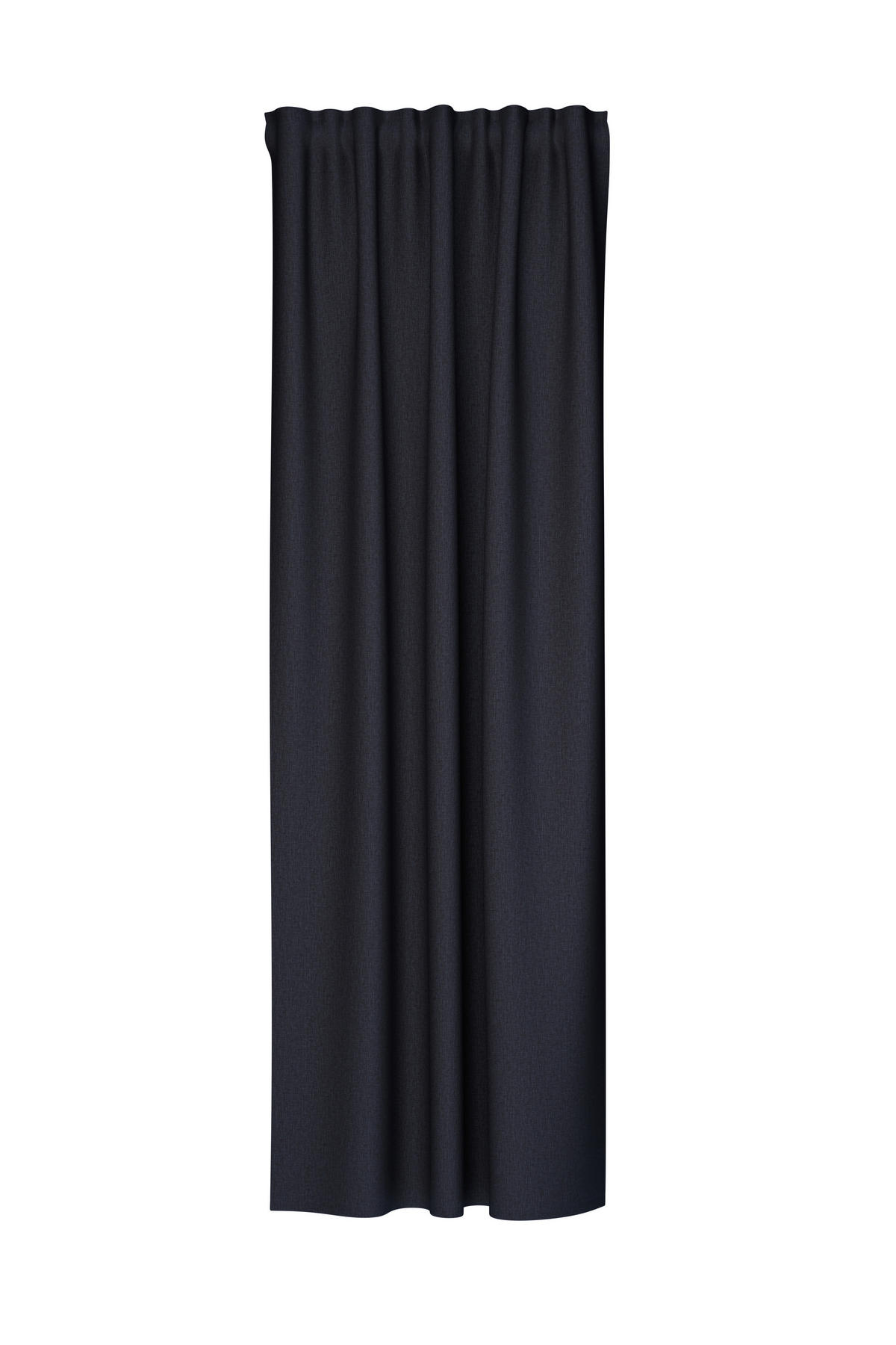 SCHLAUFENVORHANG blickdicht  - Anthrazit, Basics, Textil (135/245cm)