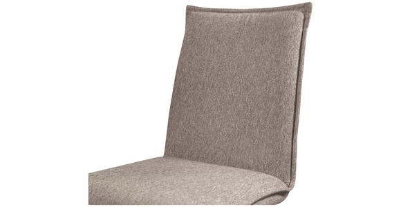 STUHL Webstoff Schwarz, Taupe Buche massiv - Taupe/Schwarz, Basics, Holz/Textil (46/91/61cm) - Carryhome