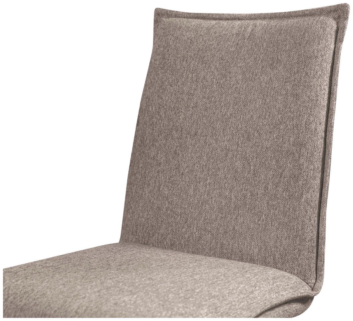 STUHL Webstoff Schwarz, Taupe Buche massiv  - Taupe/Schwarz, Basics, Holz/Textil (46/91/61cm) - Carryhome