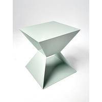 BEISTELLTISCH in Metall 40/40/45 cm  - Salbeigrün, Design, Metall (40/40/45cm)