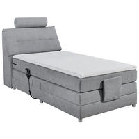 BOXSPRINGBETT 120/200 cm  in Hellgrau  - Silberfarben/Hellgrau, MODERN, Holzwerkstoff/Kunststoff (120/200cm) - MID.YOU