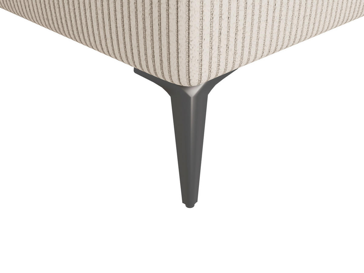 ECKSOFA Creme  - Creme/Schwarz, Design, Textil (177/276cm) - MID.YOU