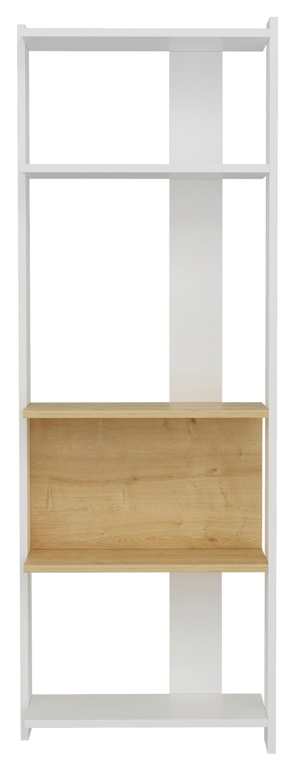 REGAL  58,6/165/26,8 cm Eichefarben, Weiß  - Eichefarben/Weiß, Design, Holzwerkstoff (58,6/165/26,8cm) - MID.YOU