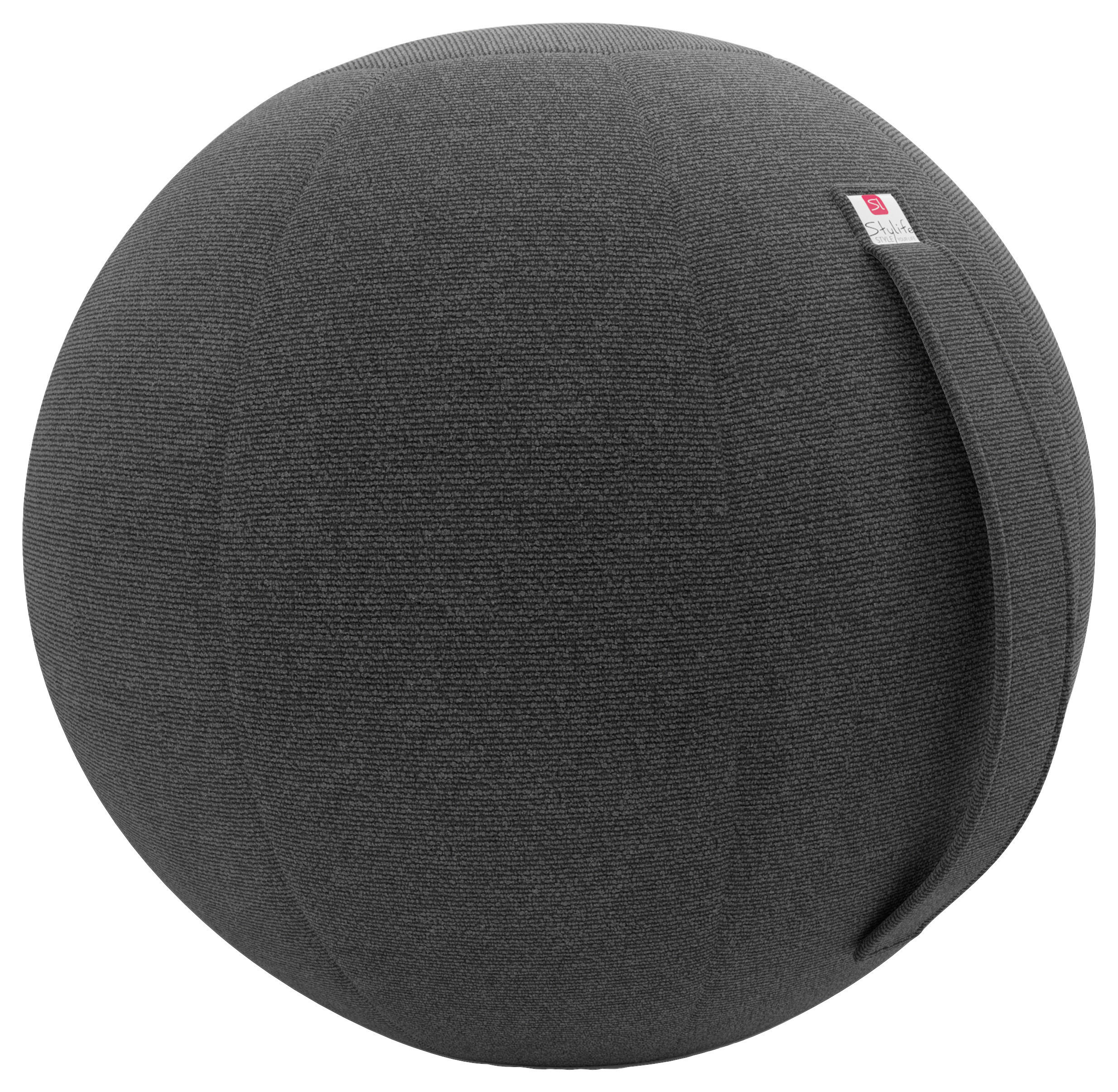 SITZBALL Webstoff Grau  - Grau, Design, Textil (65cm) - Stylife