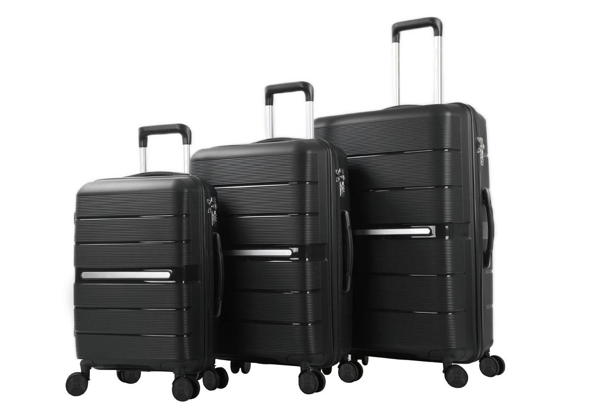 SET VALIZE DE CĂLĂTORIE - negru, Design, plastic/metal - Novel