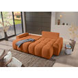 ECKSOFA Rostfarben Flachgewebe  - Rostfarben/Schwarz, KONVENTIONELL, Kunststoff/Textil (256/157cm) - Carryhome