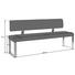 SITZBANK Lederlook Braun, Edelstahlfarben - Edelstahlfarben/Beige, Design, Textil/Metall (160/85/60cm) - Dieter Knoll