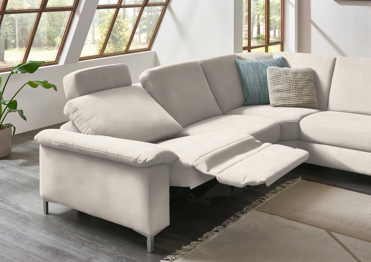 WOHNLANDSCHAFT in Chenille Naturfarben  - Alufarben/Naturfarben, Design, Textil/Metall (265/333/170cm) - Dieter Knoll