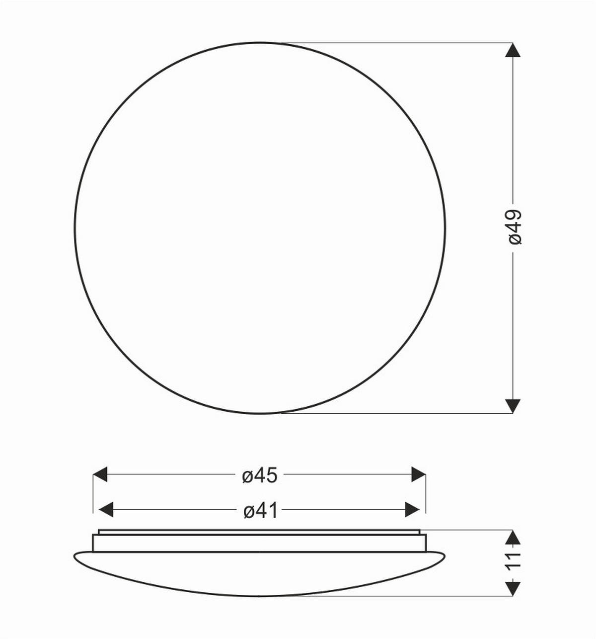 LED-TAKLAMPA 49/49/11 cm  - vit, Basics, metall (49/49/11cm)