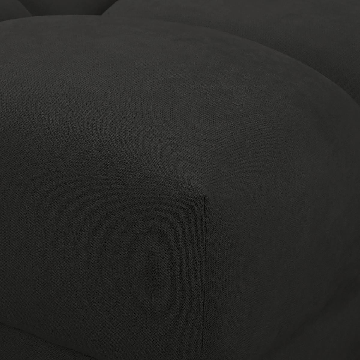 ECKSOFA in Mikrofaser Dunkelgrau  - Dunkelgrau/Silberfarben, Design, Textil/Metall (256/175cm) - Livetastic