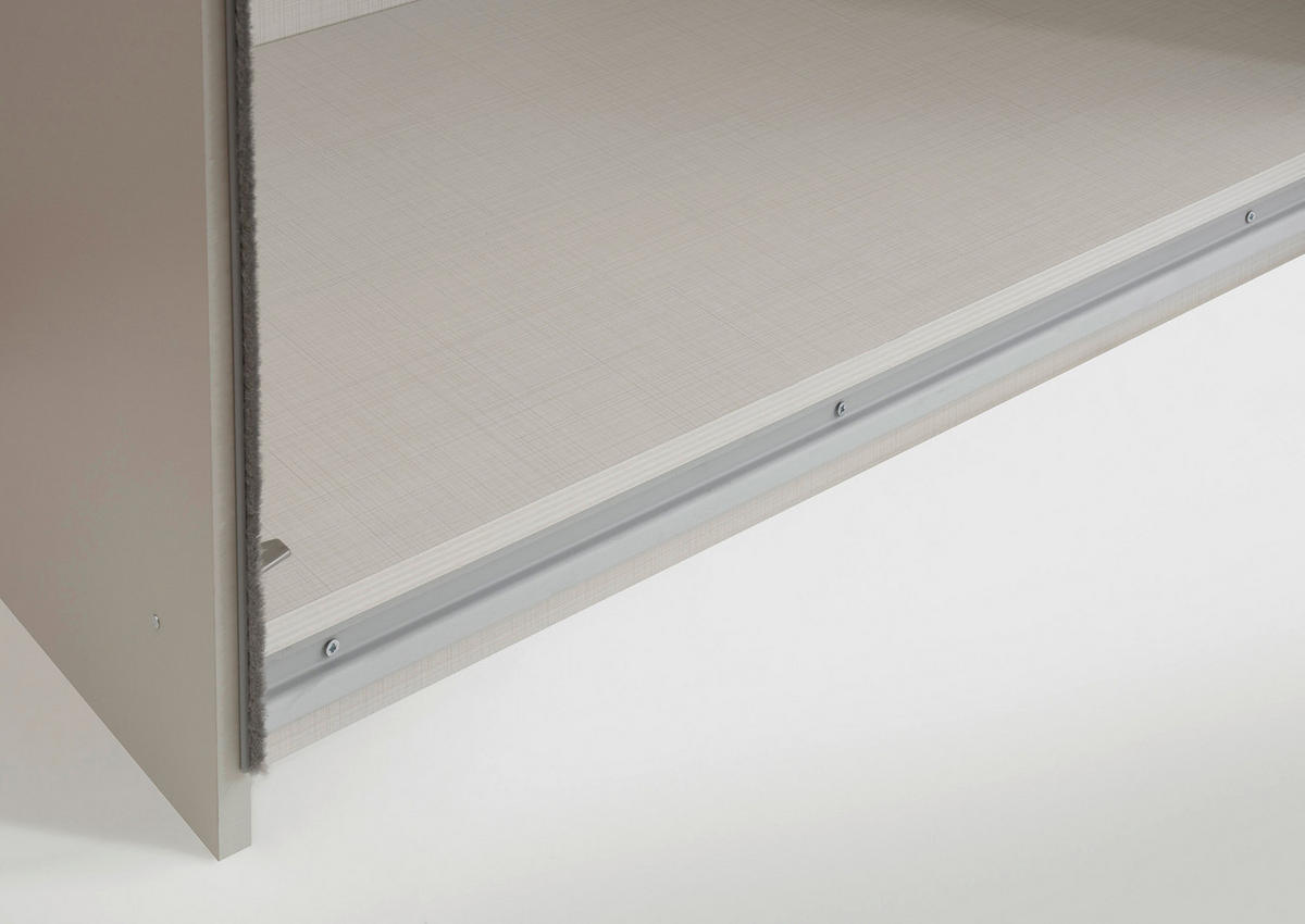 SCHWEBETÜRENSCHRANK in Anthrazit  - Anthrazit/Alufarben, Design, Holzwerkstoff/Metall (225/222/68cm) - Moderano