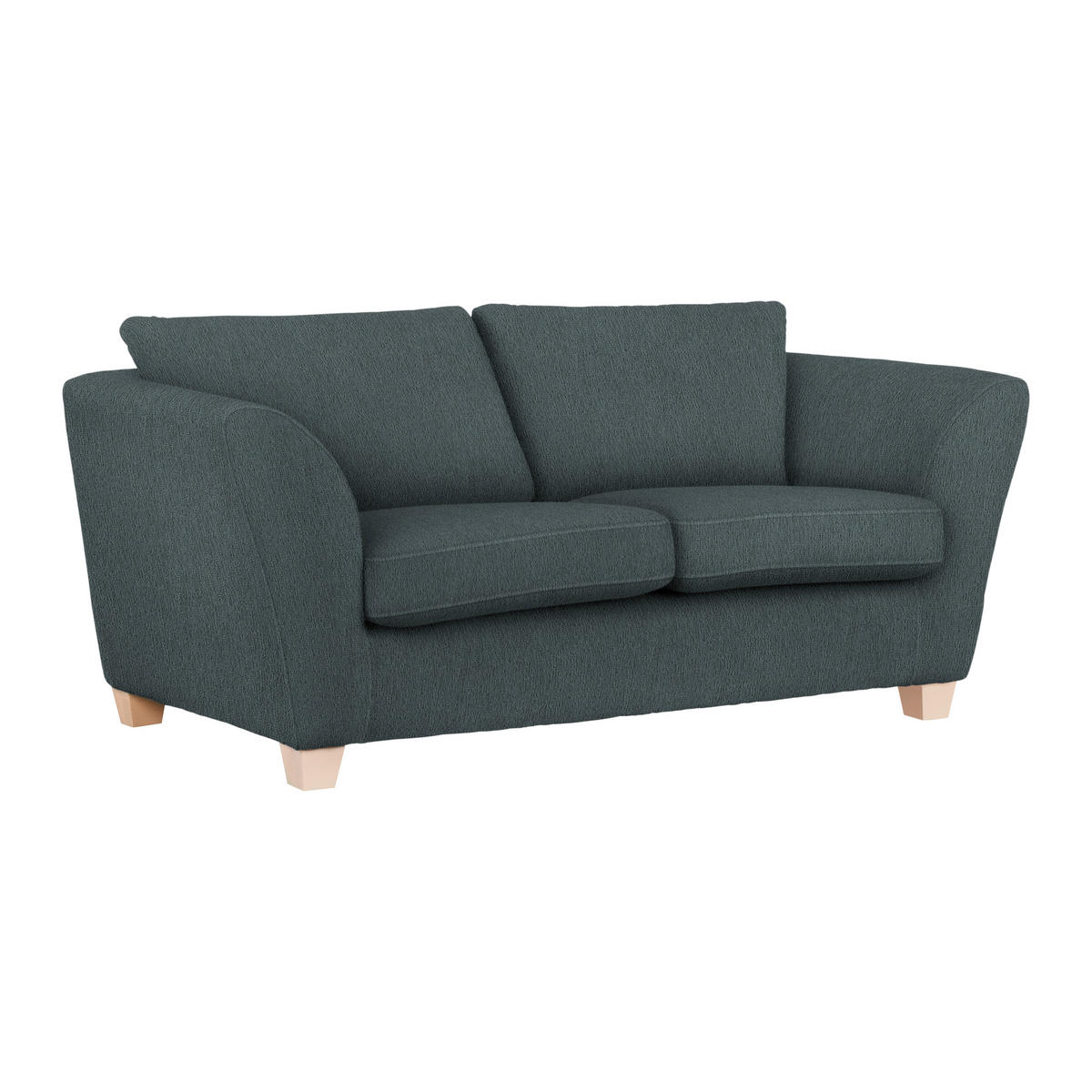 2-SITZER-SOFA in Chenille Dunkelgrau  - Dunkelgrau/Naturfarben, Holz/Textil (190/70-85/95cm) - MID.YOU
