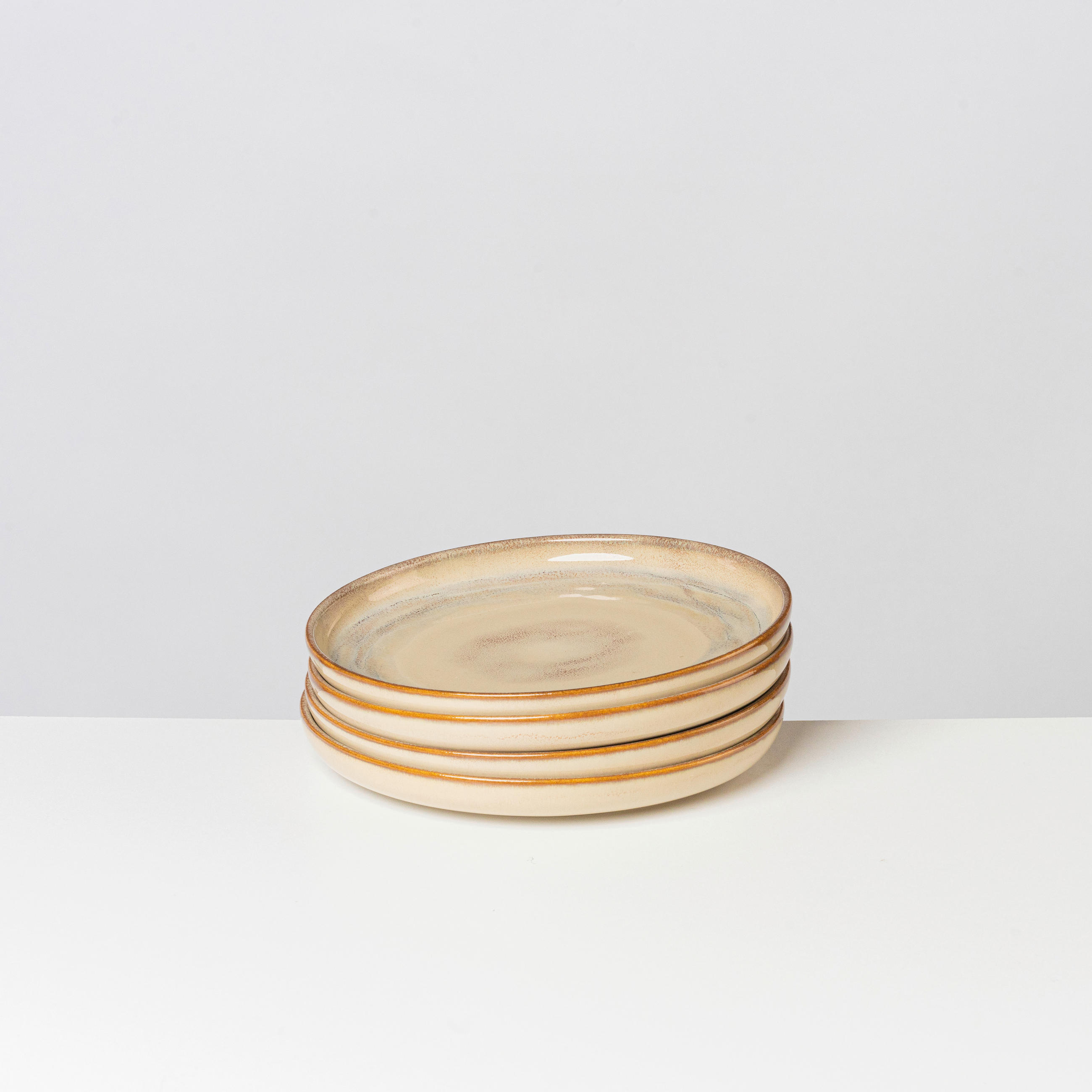 DESSERTTELLERSET NEBELWALD 4-teilig  - Beige, Basics, Keramik (22/2.6cm) - Gipfelstück