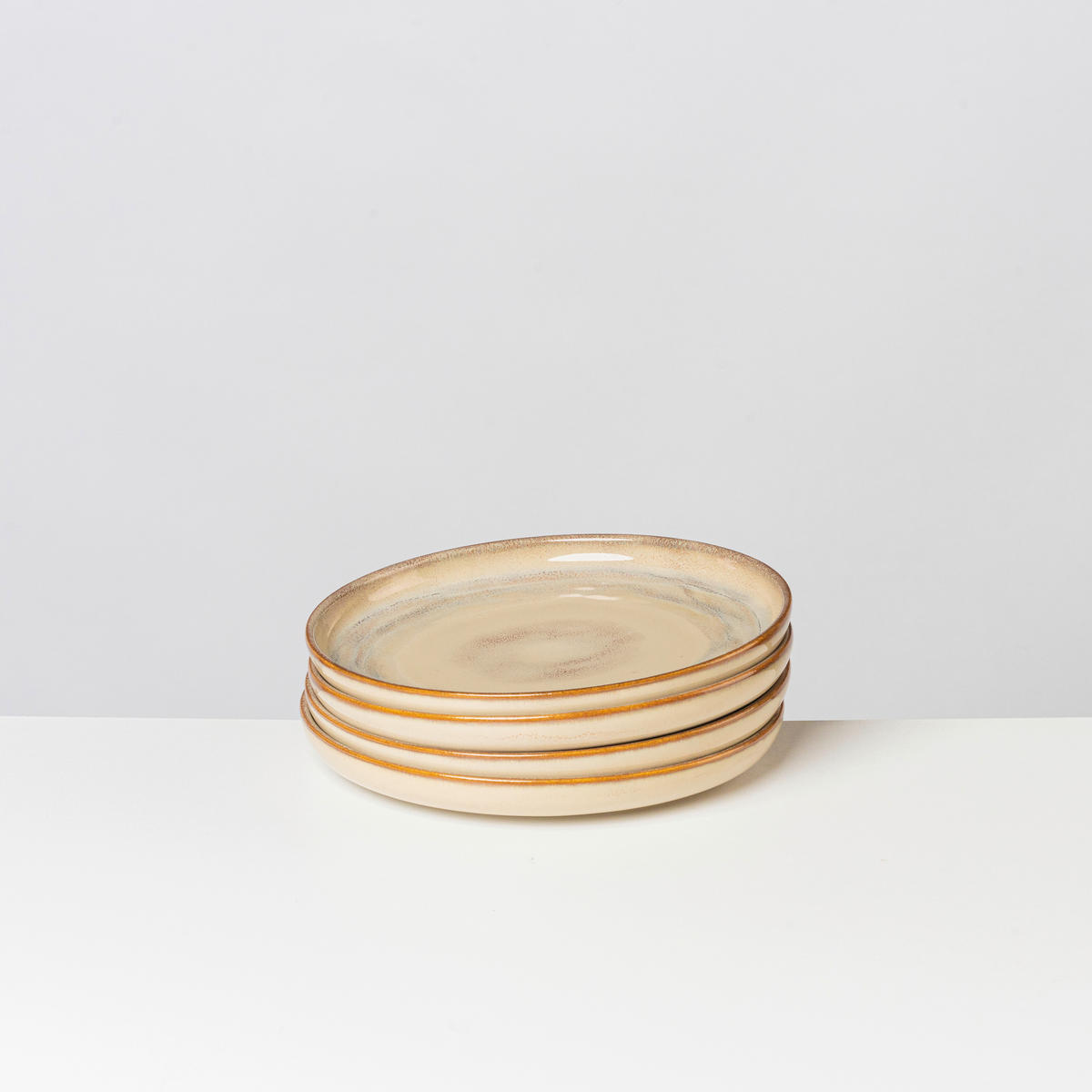 DESSERTTELLERSET NEBELWALD 4-teilig  - Beige, Basics, Keramik (22/2.6cm) - Gipfelstück