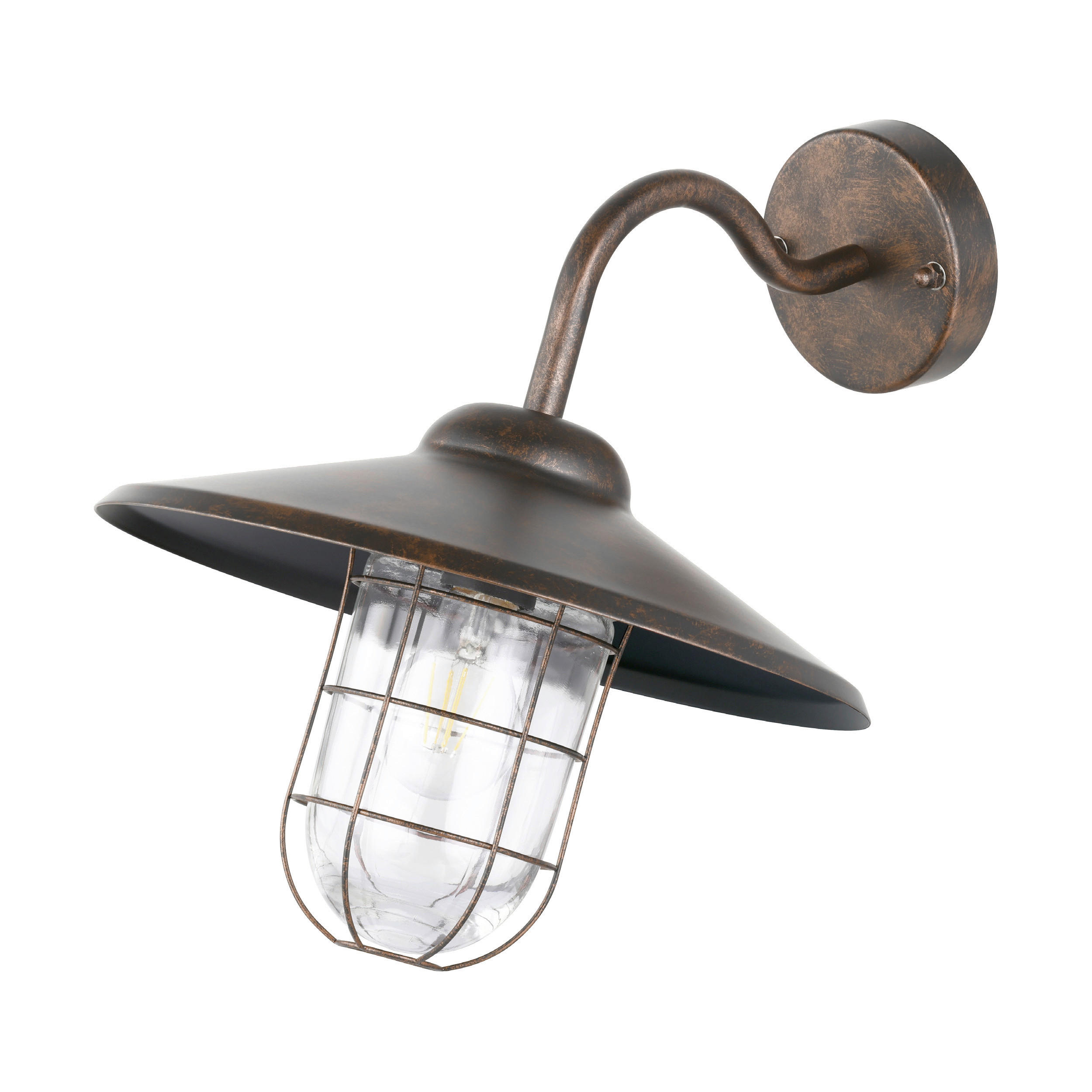 UTOMHUSLAMPA - klar/zinkfärgad, Klassisk, metall/glas (25/38/30cm) - Eglo