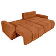 ECKSOFA Rostfarben Flachgewebe  - Rostfarben/Schwarz, KONVENTIONELL, Kunststoff/Textil (256/157cm) - Carryhome