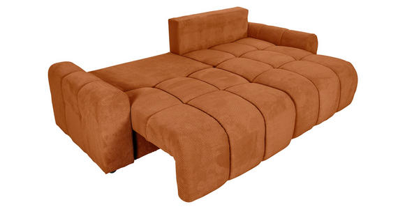 ECKSOFA Rostfarben Flachgewebe - Rostfarben/Schwarz, KONVENTIONELL, Kunststoff/Textil (256/157cm) - Carryhome