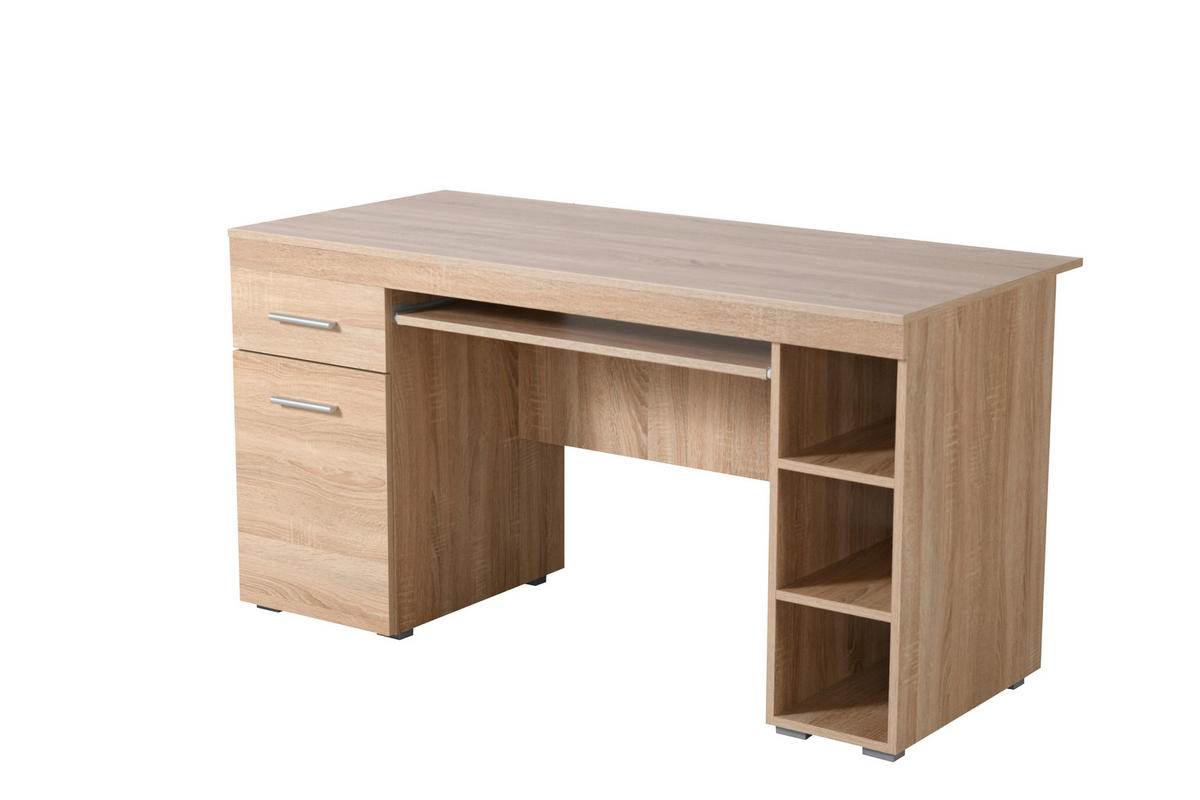 ÍRÓASZTAL 145/76/66 cm  - Sonoma tölgy, Basics, faalapú anyag (145/76/66cm) - Xora