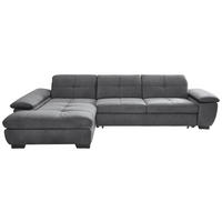 ECKSOFA Grau Velours  - Schwarz/Grau, Design, Textil (204/297cm) - Xora
