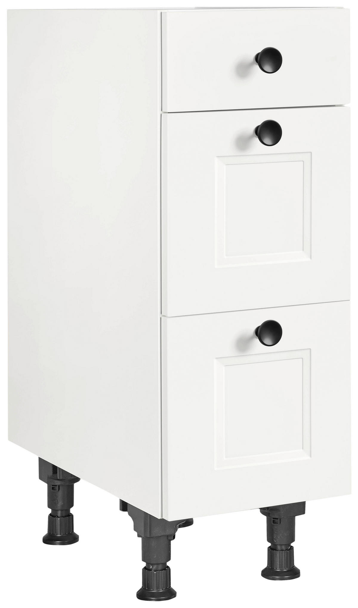 SCHUBKASTENUNTERSCHRANK 30/87/56 cm  in Weiß  - Schwarz/Weiß, MODERN, Holzwerkstoff/Metall (30/87/56cm) - Nobilia